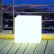 Cubo Branco Luminoso com ficha - 40 x 40 x 40 cm